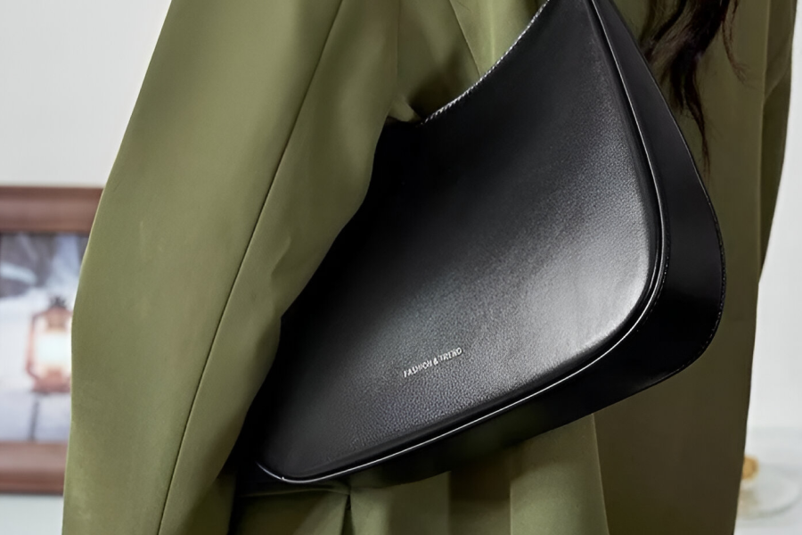 Metal Accent Leather Handbags